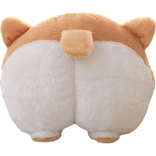 Universal Cute Soft Corgi Butt Shape Pillows Car Headrest Neck Rest Auto Neck Safety Cushion