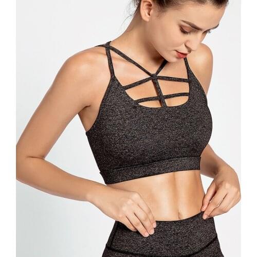 Women Padded Sports Bra Fitness Workout Running Shirts Yoga Tank Top