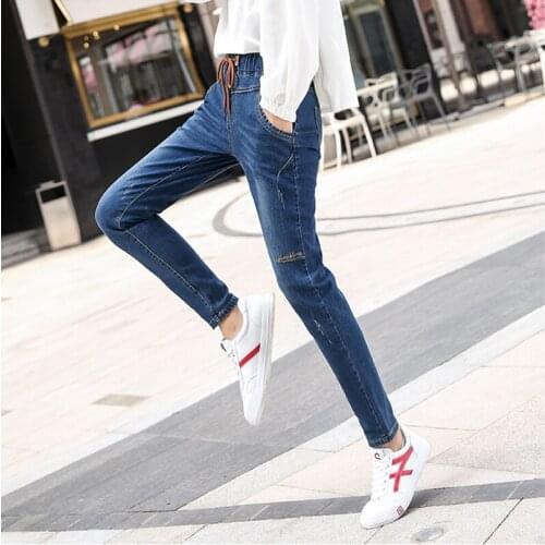 Winter Velvet Thinck Womens Jeans High Waist Harem Pants Woman Stretch Skinny Trousers Mujer Embroidery Scratched Fleece Jeans