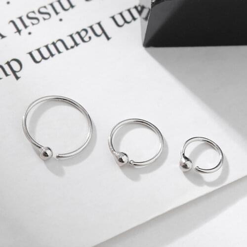 1Pcs 6Mm 8Mm 10Mm 12Mm Hoop Earrings Woemn 2021 Trend Round Ball Earrings Stainless Steel Golden Earring Teens Best Jewelry Gift