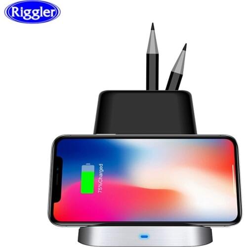 2 in 1 Storage Box Wireless Charger 10W Fast Charging Phone Holder for iphone XS XR XS MAX 8Plus Samsung S10 S8,Note 9 Note8
