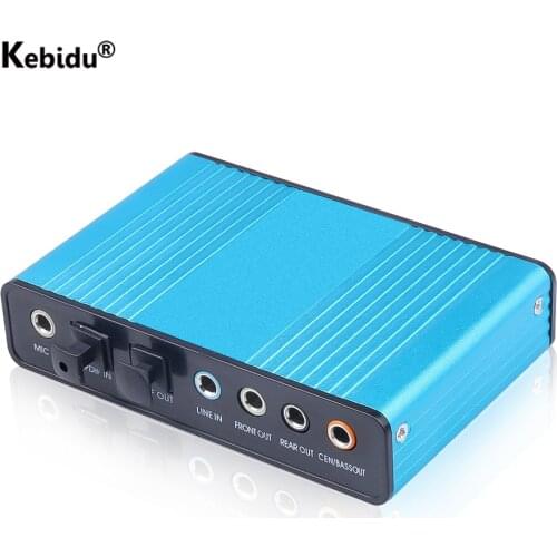 5.1 7.1 Optical External USB Sound Card 6 Channel Audio Card Adapter for PC Computer Laptop Professional