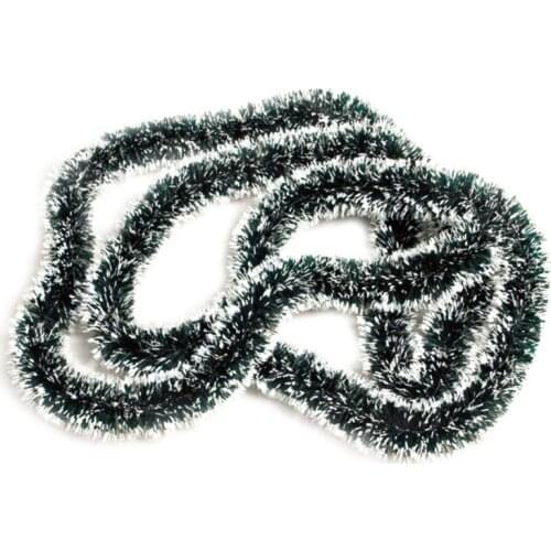 9 Style Color Christmas Decoration Bar Tops Ribbon Garland Christmas Tree Ornaments White Dark Green Cane Tinsel Party Supplies