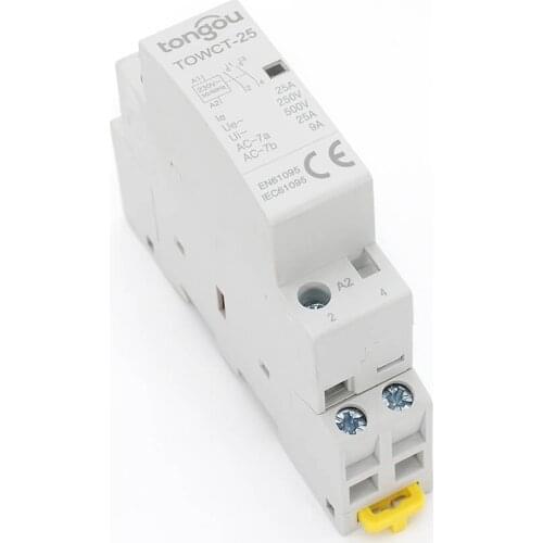 2P 25A 2NO 220V/230V CE CB Din Rail Household AC Contactor for Household Home Hotel Resturant