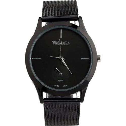 Relojes Mujer Black Mesh Stainless Steel Watches Women Top Brand Luxury Casual Clock Ladies Wrist Watch Relogio Feminino 0363