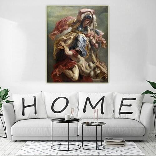 Citon Peter Paul Rubens《Minerva slaying Discord》Canvas Oil Painting Artwork Poster Picture Wall Hanging Decorations Home Decor
