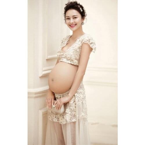 Elegant Maternity Photography Props Set Pregnancy Dress Photography Maternity Dresses For Photo Shoot Vestido For Pregnant Women
