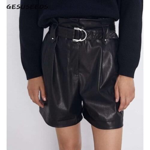 Женские кожаные шорты Gesuseeds China At AliExpress