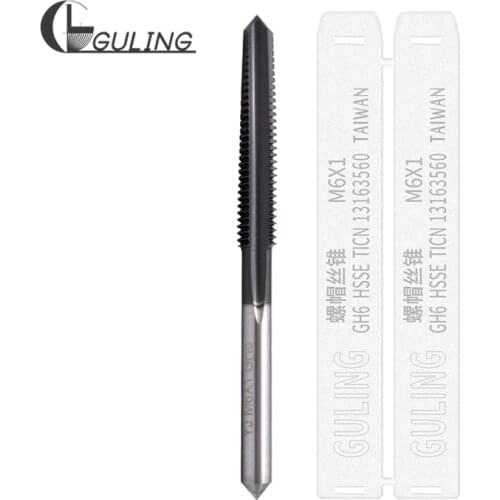 GULING HSSE With Ticn Nut Tap M3 M4 M5 M6 M8 M10 M12 X0.5 X0.7 X0.8 X1 X1.25 X1.5 X1.75 Machine Screw Thread Taps