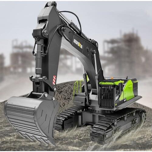 HUINA 1593 1 / 14 Alloy Excavator 22 Channel 2.4GHz Remote Control Engineering Vehicle Forward Function