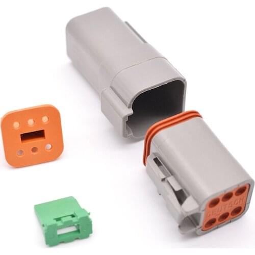 JRready 1 sets Deutsch Series DT Connector 6 Pin DT04-6P DT06-6S W6P W6S