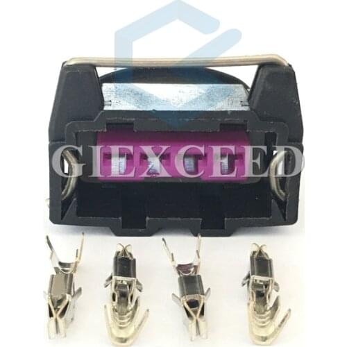 2 Sets 4 Pin Female Electric Automotive Waterproof Connector With Terminals
