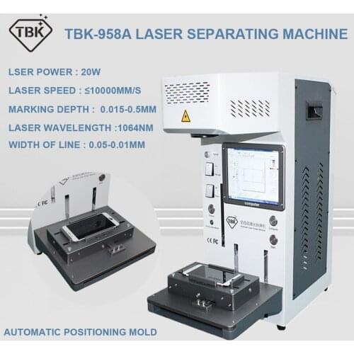 Laser Separate Machine Automatic LCD Back Glass TBK-958A 20W for Iphone 11 11pro Max for DIY Engraving and LOGO Marking Machine