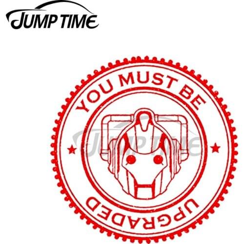 JumpTime 13 x 13cm For Cybermen Rubber Stamp Car Stickers Anime Decal Windshield Waterproof Sunscreen Decals Decoration