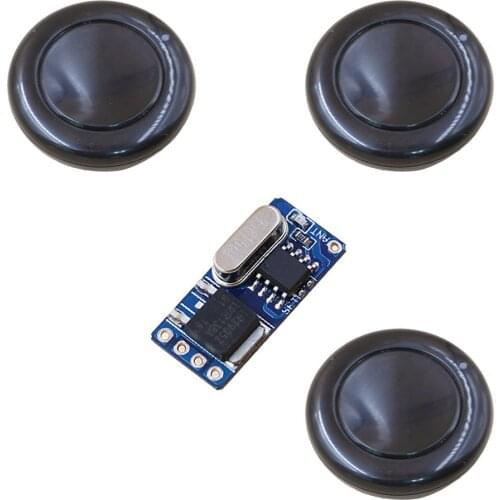 2017 New DC3.5-12V 1 Channel RF Wireless Remote Control 1 Receiver & 3Black Transmitter 1 Key Self-lock Mode 315mhz or 433mhz