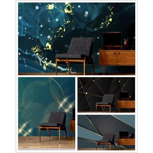 Papel de parede Modern abstract golden 3d stereo line geometric wallpaper,living room tv wall bedroom home decor bar KTV mural