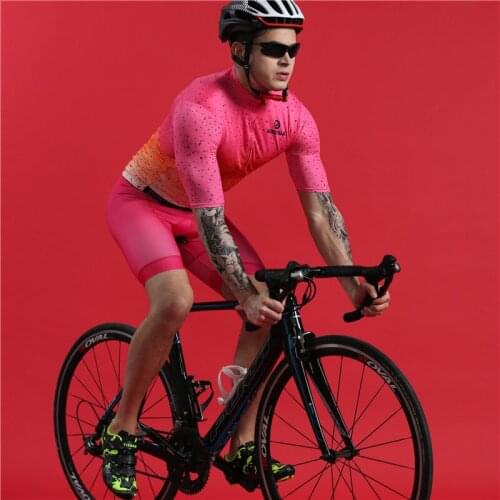 BOESTALK magenta team competition clothing summer short-sleeved quick-drying breathable perfect quality gel cushion