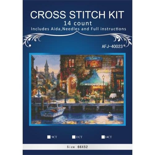 Oneroom Pretty Venice city Embroidery Crafts Needlework 14CT Unprinted Arts Cross Stitch Kits DMC DIY Quality
