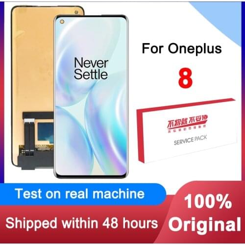 Original 6.55" Display Replacement For OnePlus 8 AMOLED Display Touch Screen Digitizer Assembly For 1+8 IN2013 IN2017 IN2010