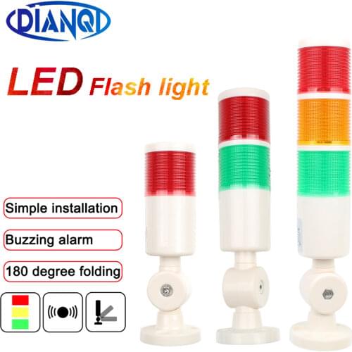 DC 12V 24V AC 110V 220V Industrial Signal Tower Safety Stack Light lamp LED plastic indoor 1-3 layer Flash light