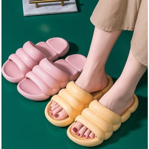 Simple And Light Luxury Couple Home Shoes EVA Four Seasons Suitable For Ladies Thick-Soled Indoor Bathroom Non-Slip Bath Slipper