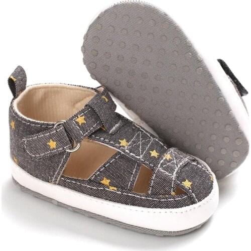 0-18M Fashion Baby Boys Sandals Summer Print Breathable Anti-Slip Shoes Sandals Toddler Soft Soled Shoes 2021 New Arrival