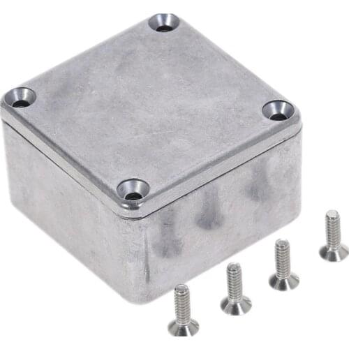 Silver Aluminium Enclosure Electronic Diecast Stompbox Project Box 1590LB 50.5*50.5*31mm