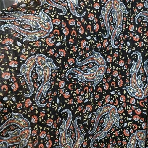 New Printed Paisley Chiffon chiffon fabric Dress shirt skirt and trousers fabric