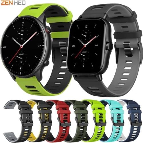 Silicone Strap for Xiaomi Huami Amazfit GTS2 GTS 2 Smart Watch Band Replacement Watchband for Xiaomi Huami Amazfit GTR 2 GTR2