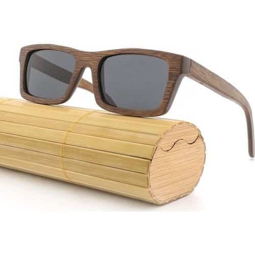 Handmade Bamboo Wood Sunglasses Polarized Lens Men 2021 Vintage Steampunk Shades For Women