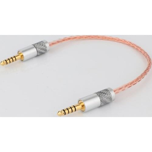 High Quality 8Cores Braid Headphone Cable With 4.4mm Plug To 4.4mm Connector Audio Adapter Cable