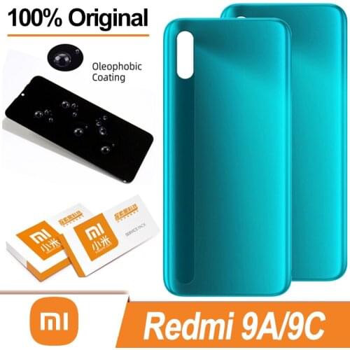 High Quality Back Housing Replacement for Xiaomi Redmi 9A Back Cover Battery Glass With stickers for Xiaomi Redmi 9A Rear cover