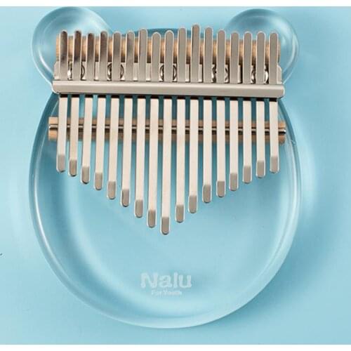 Xiaomi Nalu 17 Key Kalimba Mbira Acrylic Crystal Thumb Piano Cute Bear Cat Transparent Keyboard Instrument Full Accessories Set