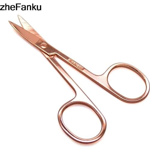 1Pc Stainless Steel Eyebrow Scissors Beard Nose Hair Cutter Scissors Manicure Facial Trimming Tweezer Makeup Beauty Tool