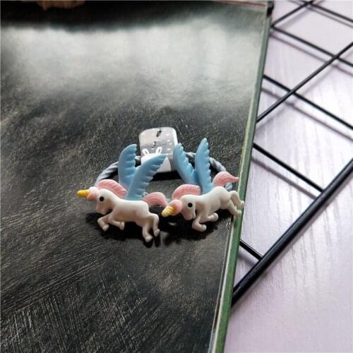 2PCS New Cute Elephant Bee Kids Cartoon Elastic Hair Bands Children Ropes Girls Accessories Baby Headdress Princess Headwear