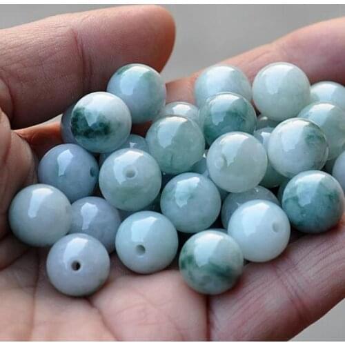 20PC Natural Emerald Beads Bracelet Pendant DIY Accessories Bangle Charm Jewellery Fashion Hand-Carved Luck Amulet