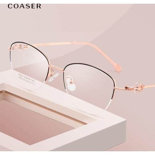 2020 Diamond design Glasses frame Women Vintage Eyewear Super Light Optical Eyeglasses suit Myopia Prescription Glasses Lens
