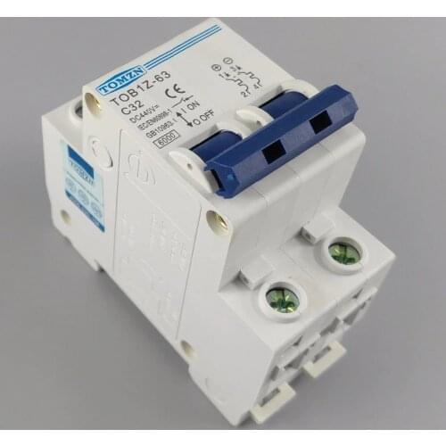 2P 32A DC 440V Circuit breaker MCB C curve