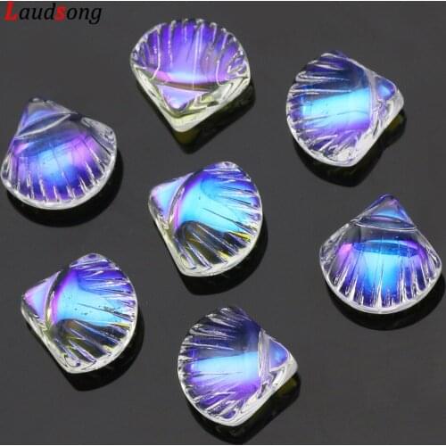 50pcs 10mm Colorful ABS Glass Charms Shell Pendants For Jewelry Making DIY Necklace Bracelet Charm Accessories