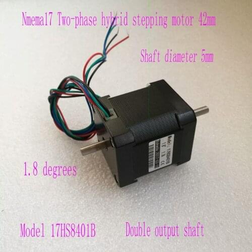 50pcs Nema17 8401B CNC stepper motor 78oz-in (Dual shaft) stepping motor/1.8A CNC Robot 3D, I3Reprap Printer stepping motor/1.8A