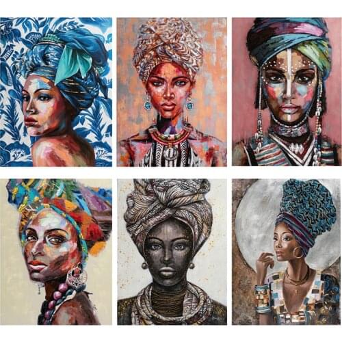 African Black Graffiti Woman Wall Art Posters Prints Abstract Figure Canvas Paintings Wall Pictures for Living Room Home Decor