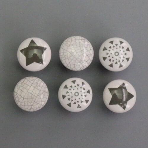 2PCS Antique Ceramic Knobs, Handles Pulls for Cabinets, Cupboard Dresser, Drawers, Kitchen Furniture Or Kids Room