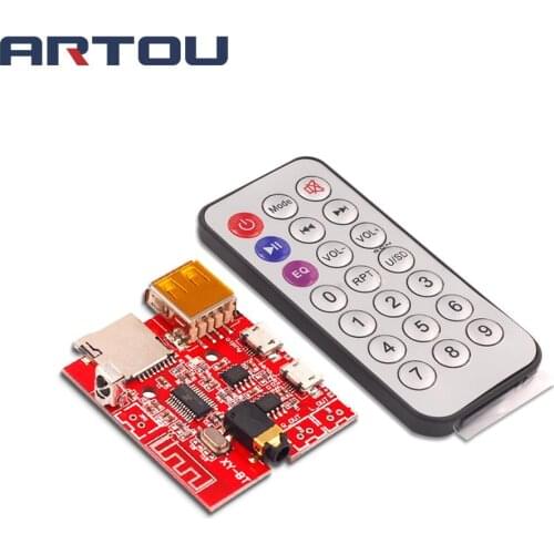 Car Bluetooth 4.1 MP3 WAV Decoding Board 3W Speaker Amplifier Audio Receiver Module Support USB/TF/U-DISK/IR Remote Control