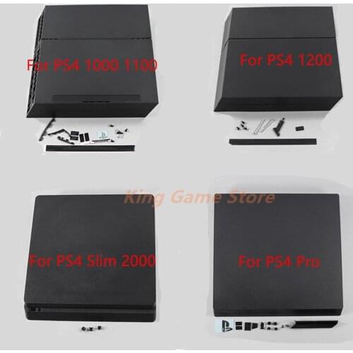 1set Full Housing Shell Case For PS4 1200 Console Black Color For Sony PS4 1200 Console Housing Shell with sticker accessories