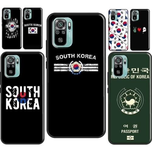 South Korea Flag For Xiaomi Redmi Note 9 Pro 8 8T 9S Note 10 Pro Cover For Redmi 9C 9A 9T K40 Phone Case