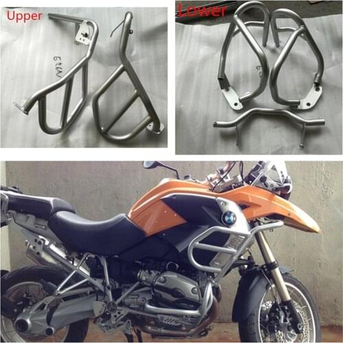 For BMW R1200GS R1200 GS 2004-2012 Frame Bumper R 1200 GS 04-12 08 09 Engine Tank Guard Protector Cover Crash Bar Upper / Lower