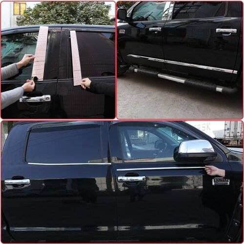 For Toyota Tundra 2014-2021 Stainless Steel Body Decoration Strip Stickers Window Decoration Strip Stickers Car Accessories