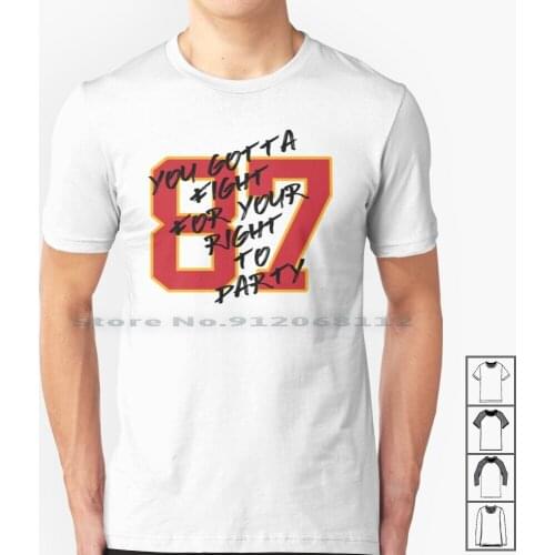 Kelce Party Shirt T Shirt 100% Cotton Kc Kansas Super Big Game Football Travis Kelce