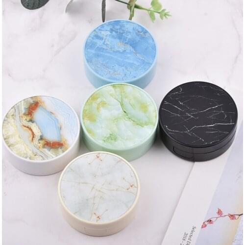 Hot Fashion Marble Stripe Contact Lens Case Travel Glasses Lenses Box For Unisex Eyes Care Kit Holder Container
