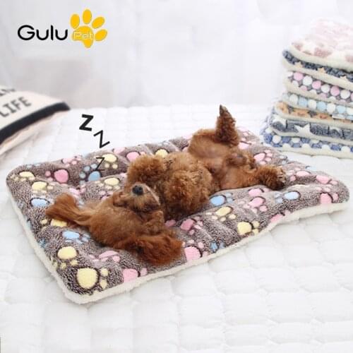 Gulu Plush Multiple Patterns Thickened Warm Pet Mat Autumn Winter Cat Dog Bed Blanket Mechanical Wash Mat